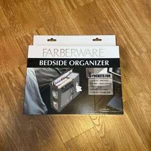 Farberware Black and Gray Bedside Organizer